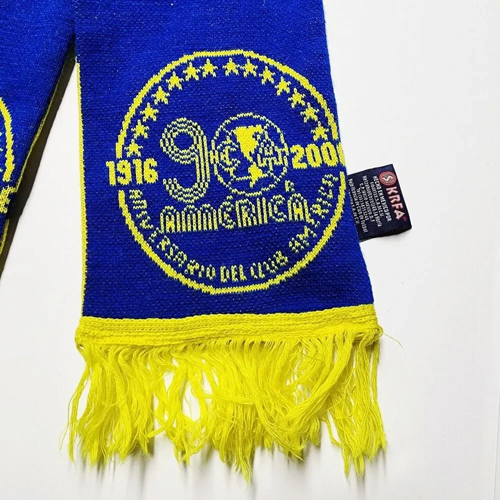 Authentic Club America 2006 90 Años Years Scarf Double Sided Bufanda Vtg SKRFA